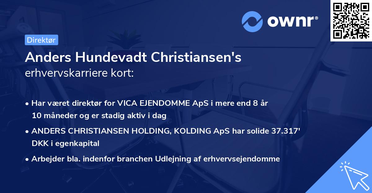 Anders Hundevadt Christiansen's erhvervskarriere kort