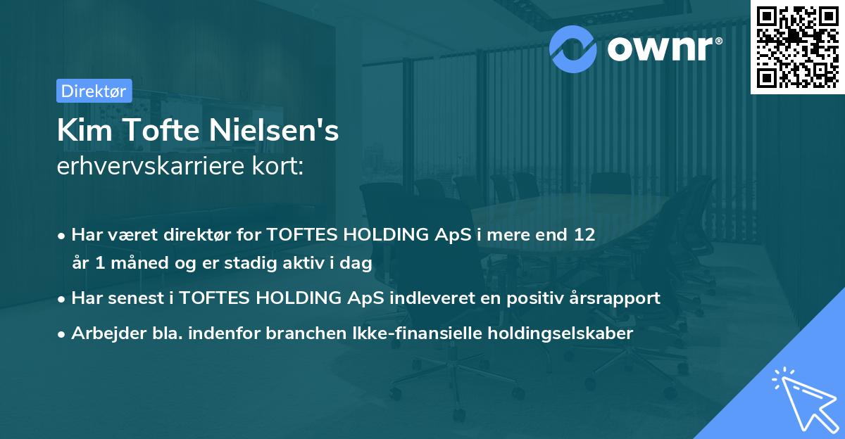 Kim Tofte Nielsen's erhvervskarriere kort