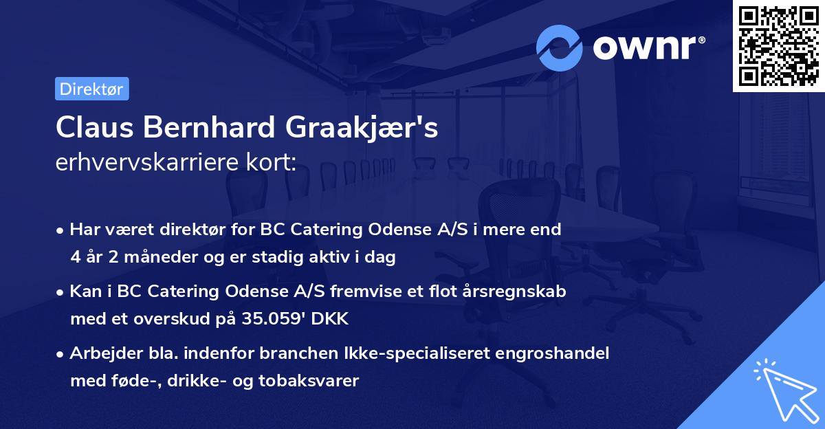 Claus Bernhard Graakjær's erhvervskarriere kort