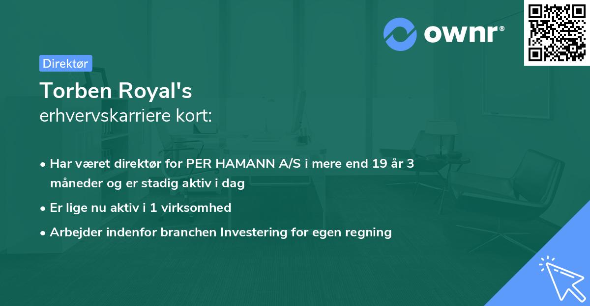 Torben Royal's erhvervskarriere kort