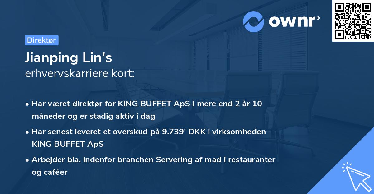 Jianping Lin's erhvervskarriere kort