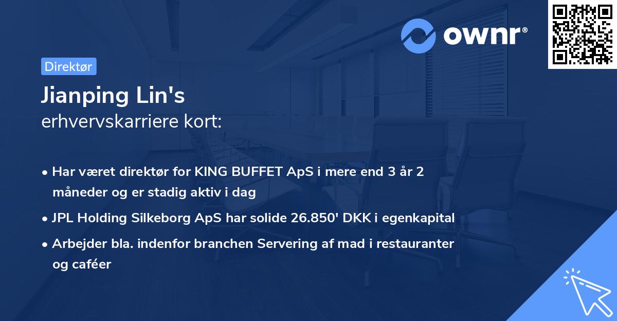 Jianping Lin's erhvervskarriere kort