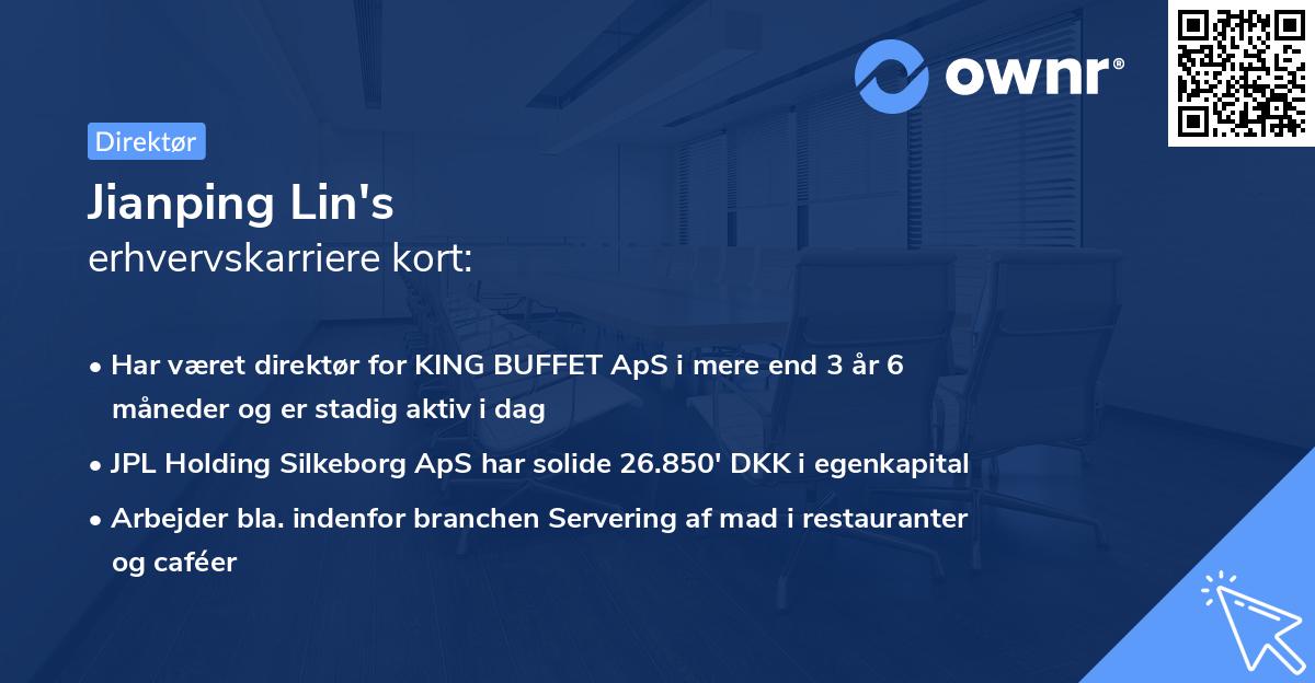 Jianping Lin's erhvervskarriere kort