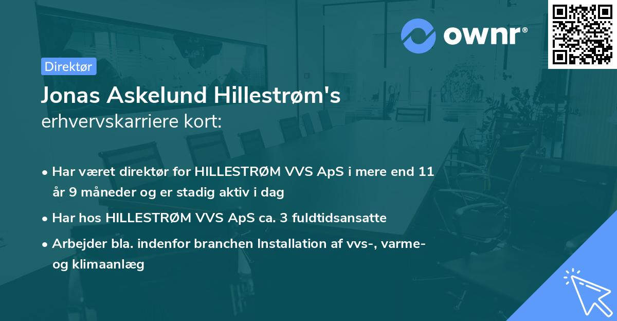 Jonas Askelund Hillestrøm's erhvervskarriere kort