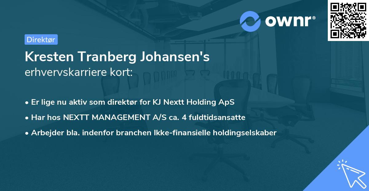 Kresten Tranberg Johansen's erhvervskarriere kort