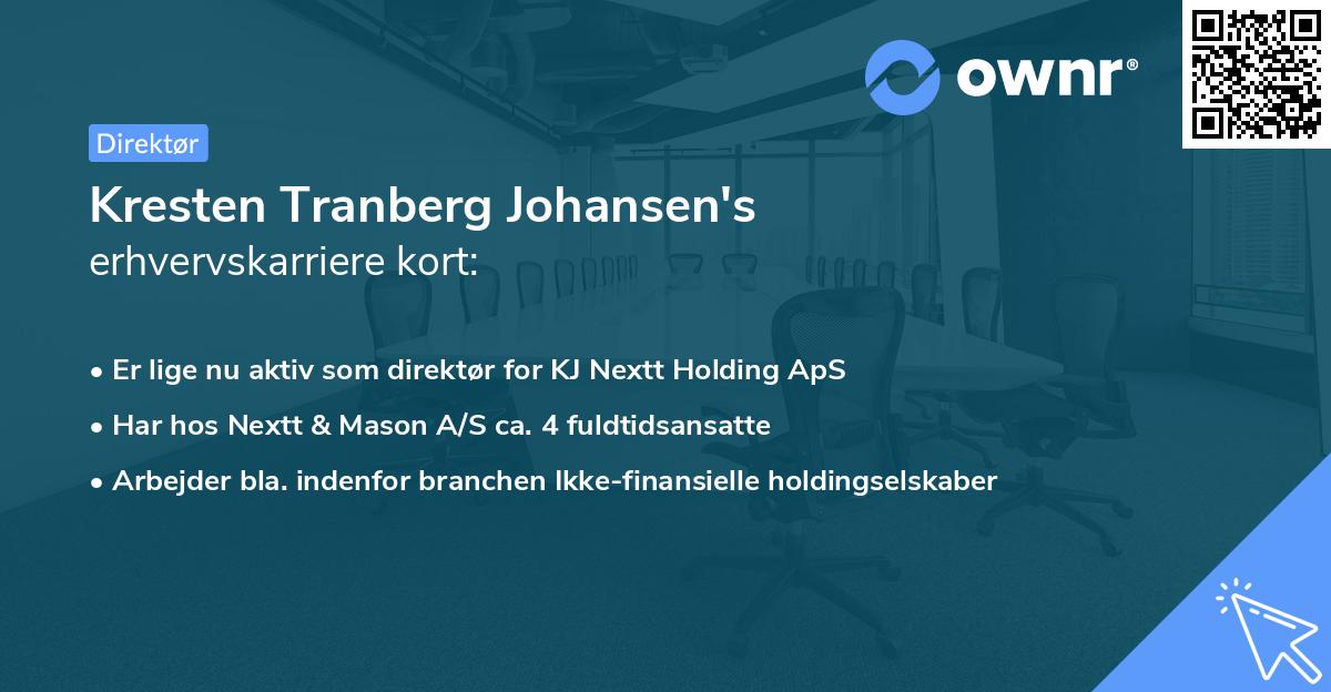 Kresten Tranberg Johansen's erhvervskarriere kort