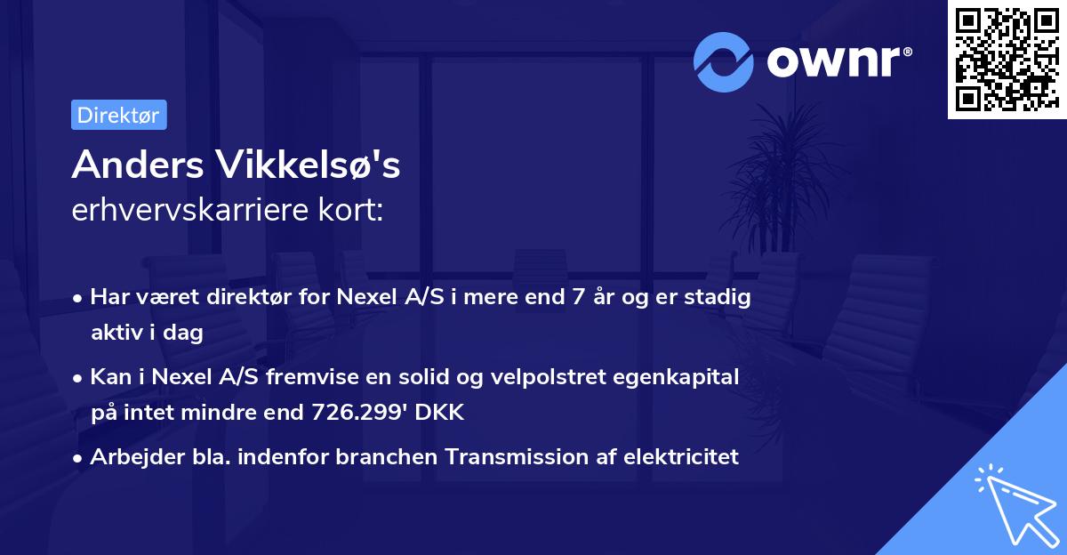 Anders Vikkelsø's erhvervskarriere kort
