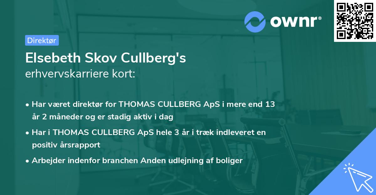 Elsebeth Skov Cullberg's erhvervskarriere kort