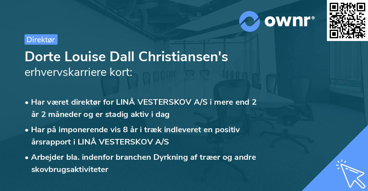 Dorte Louise Dall Christiansen's erhvervskarriere kort