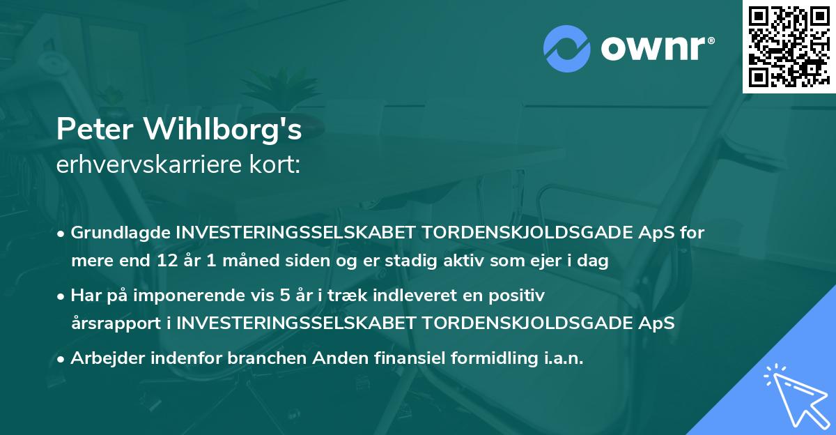 Peter Wihlborg's erhvervskarriere kort