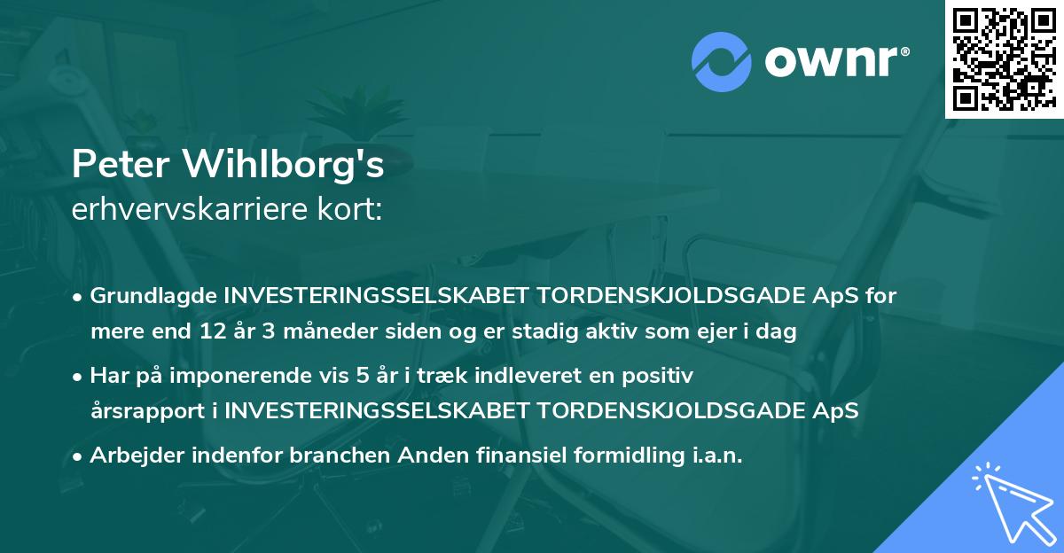 Peter Wihlborg's erhvervskarriere kort