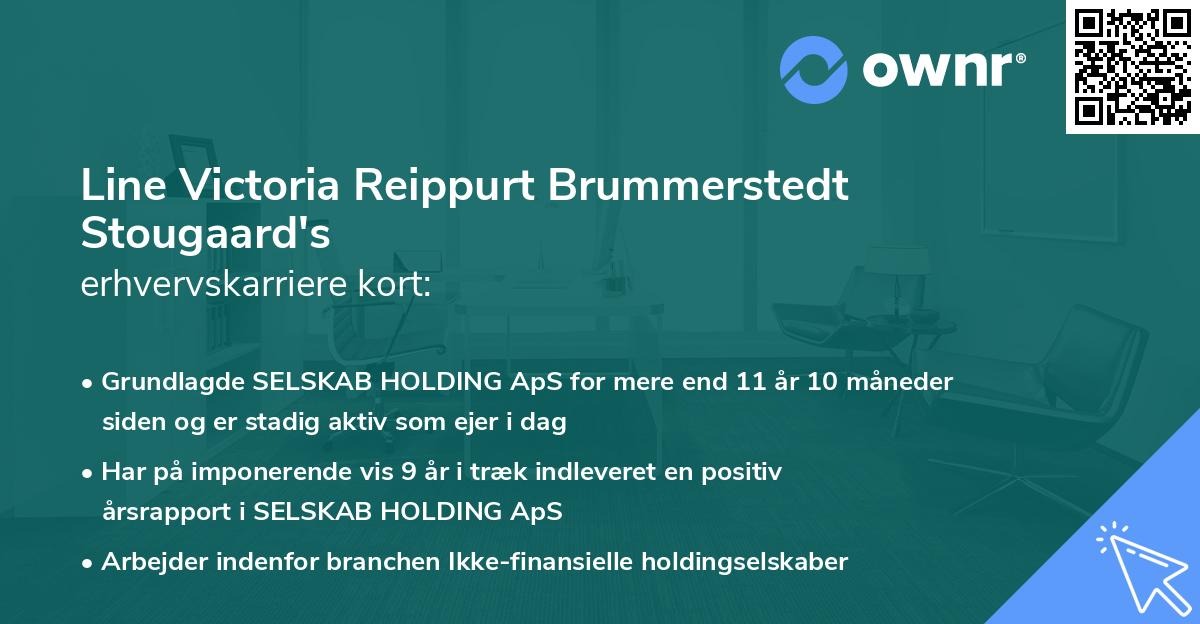 Line Victoria Reippurt Brummerstedt Stougaard's erhvervskarriere kort