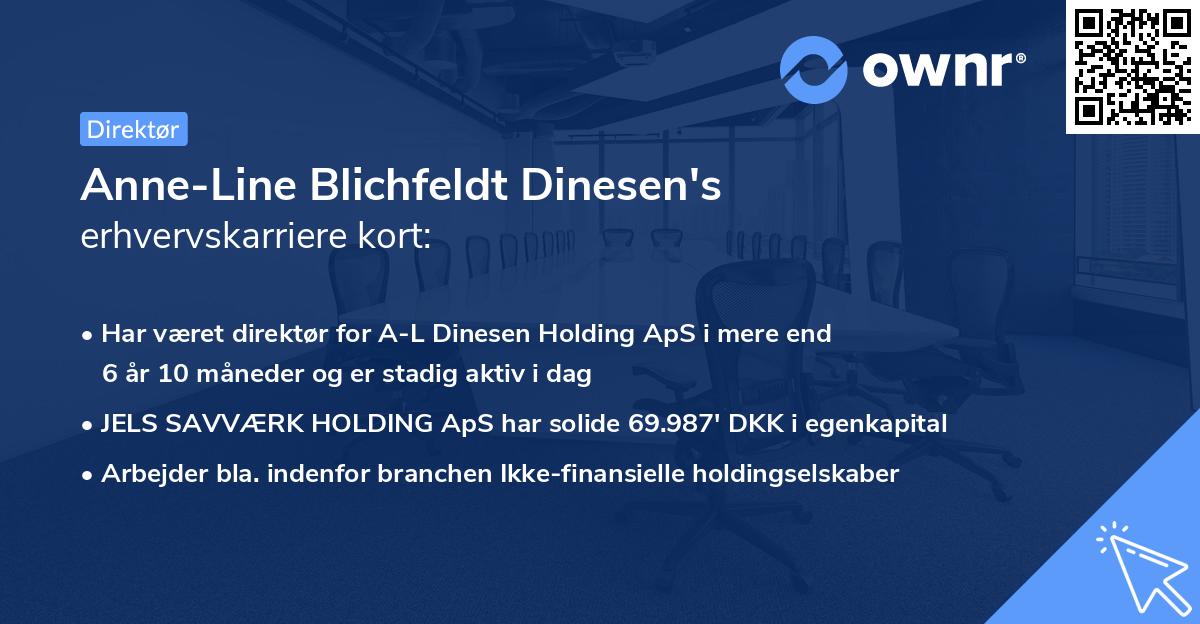 Anne-Line Blichfeldt Dinesen's erhvervskarriere kort