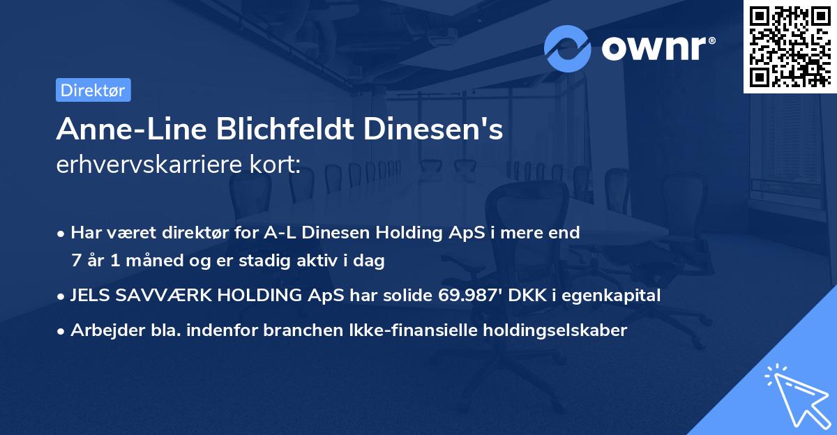 Anne-Line Blichfeldt Dinesen's erhvervskarriere kort