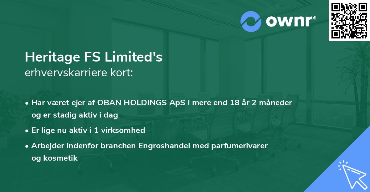 Heritage FS Limited's erhvervskarriere kort