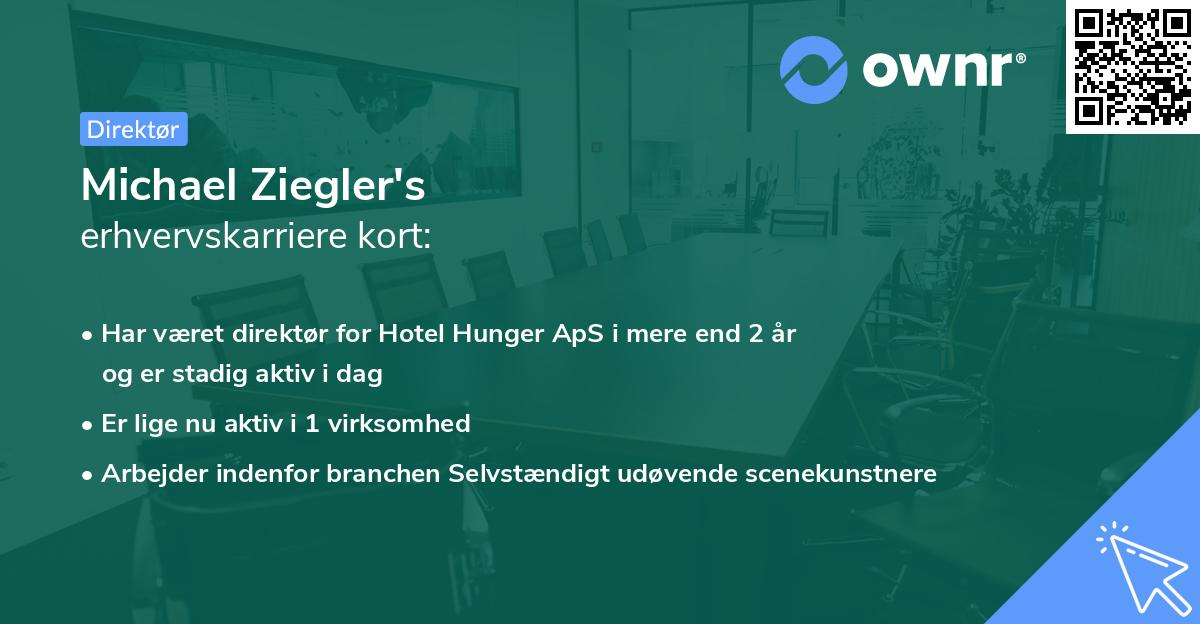 Michael Ziegler's erhvervskarriere kort