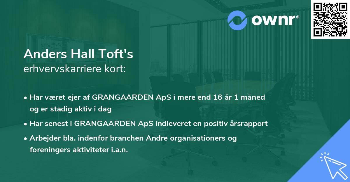 Anders Hall Toft's erhvervskarriere kort