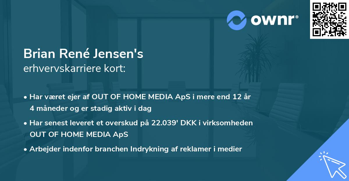 Brian René Jensen's erhvervskarriere kort