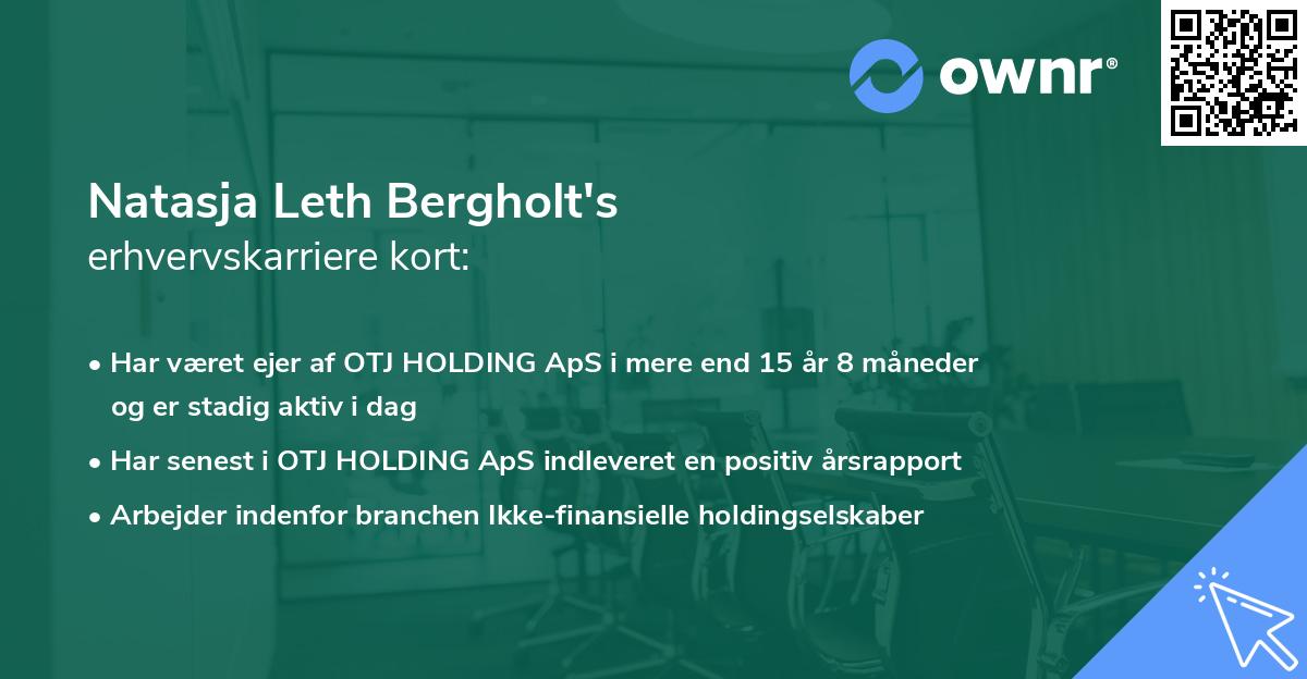 Natasja Leth Bergholt's erhvervskarriere kort