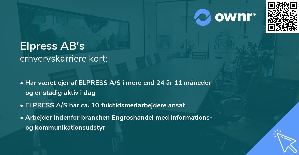 Elpress AB's erhvervskarriere kort