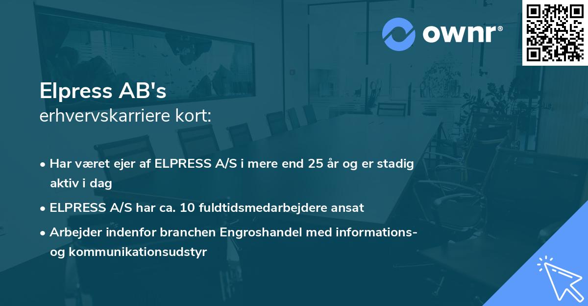 Elpress AB's erhvervskarriere kort