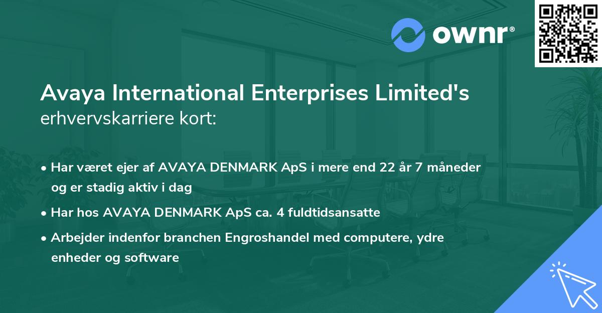 Avaya International Enterprises Limited's erhvervskarriere kort