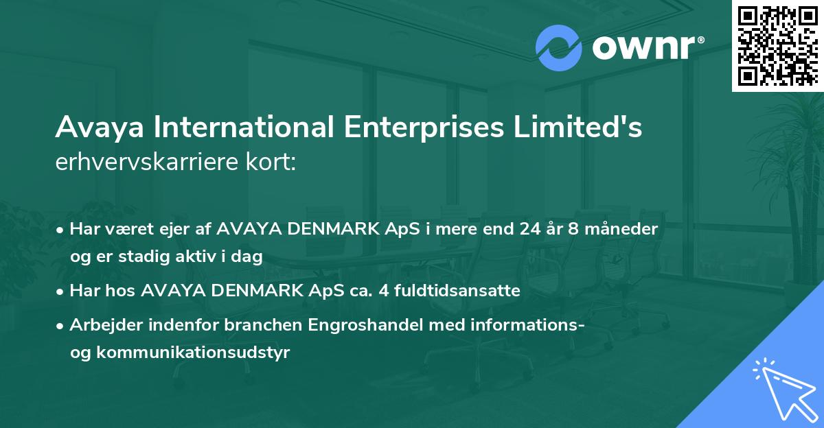 Avaya International Enterprises Limited's erhvervskarriere kort