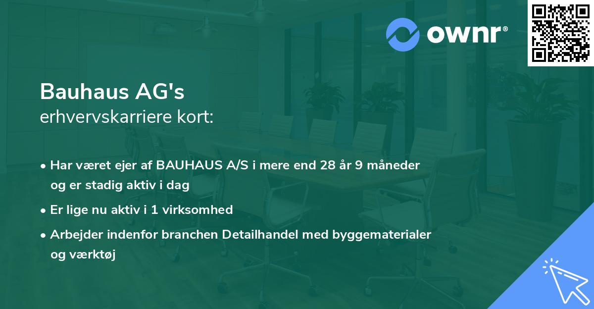 Bauhaus AG's erhvervskarriere kort