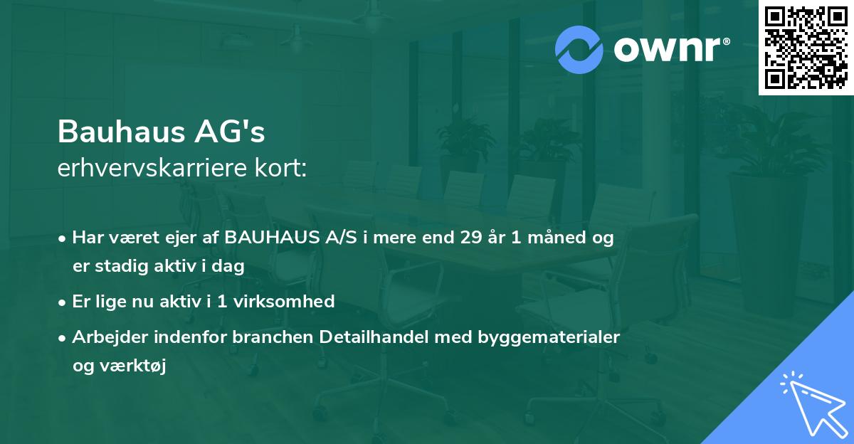 Bauhaus AG's erhvervskarriere kort