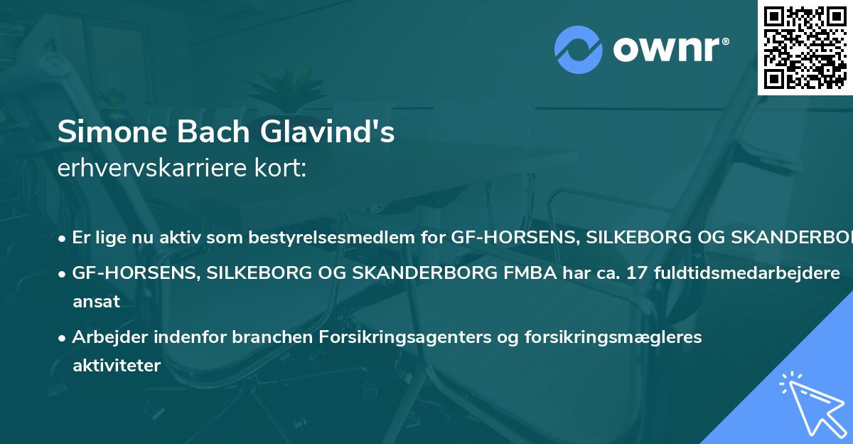 Simone Bach Glavind's erhvervskarriere kort