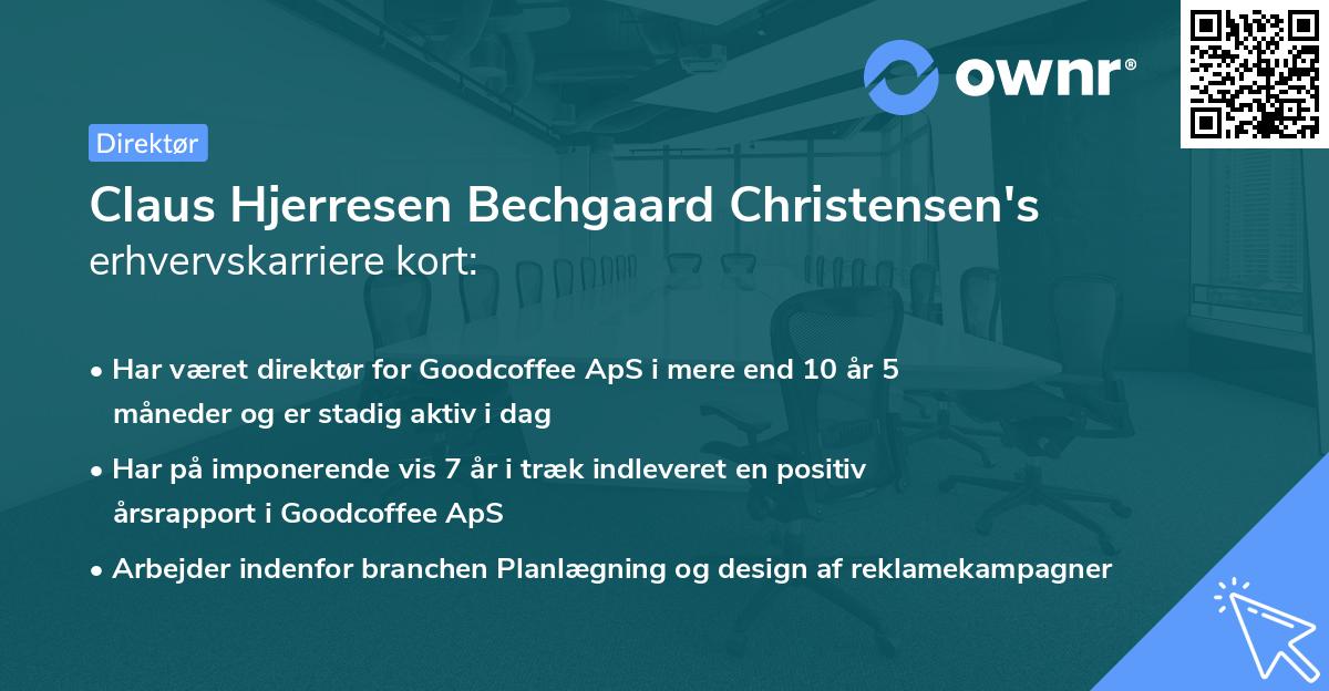 Claus Hjerresen Bechgaard Christensen's erhvervskarriere kort