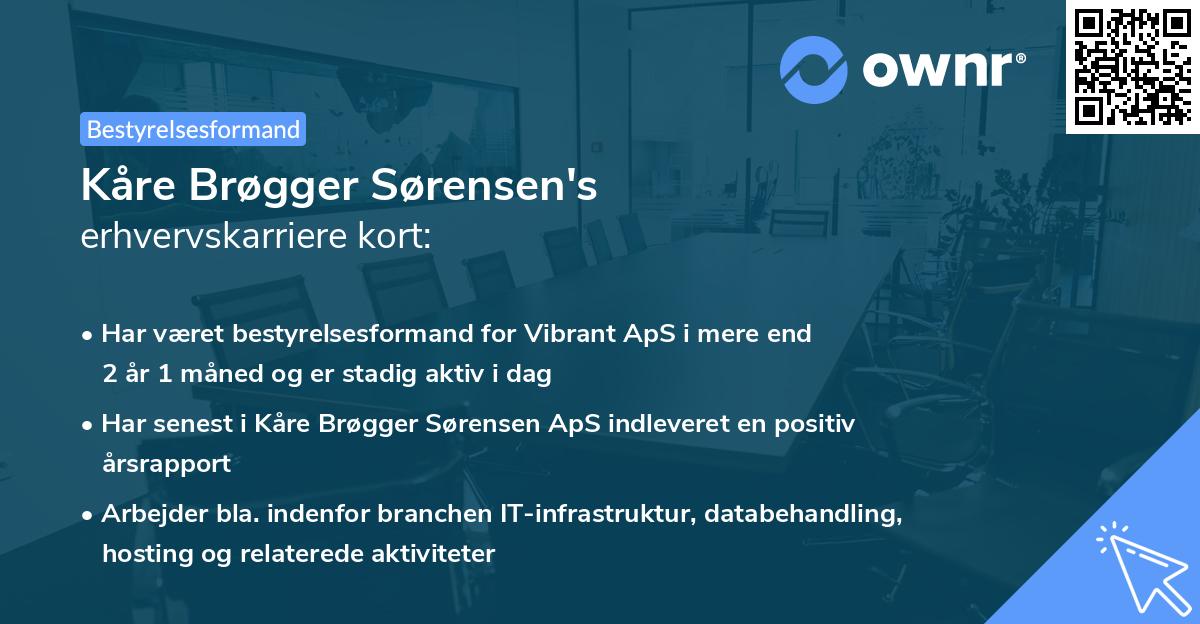 Kåre Brøgger Sørensen's erhvervskarriere kort