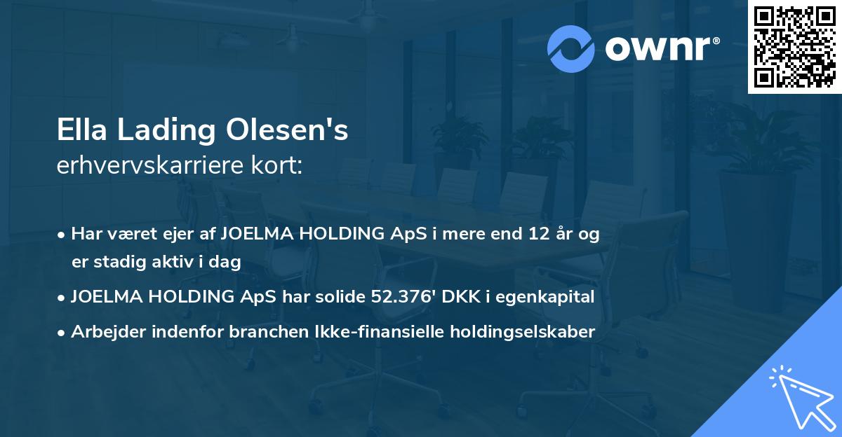 Ella Lading Olesen's erhvervskarriere kort