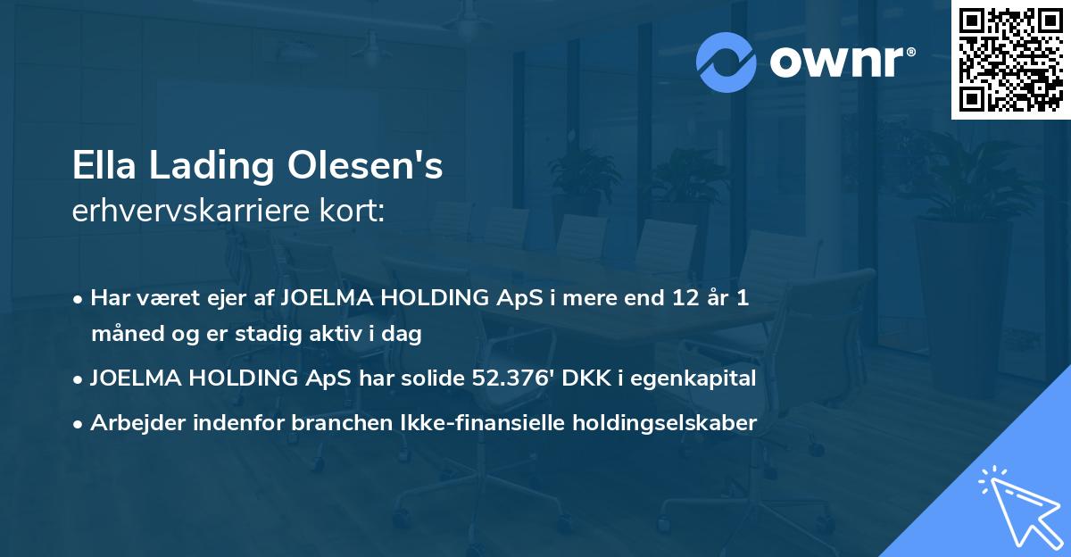 Ella Lading Olesen's erhvervskarriere kort