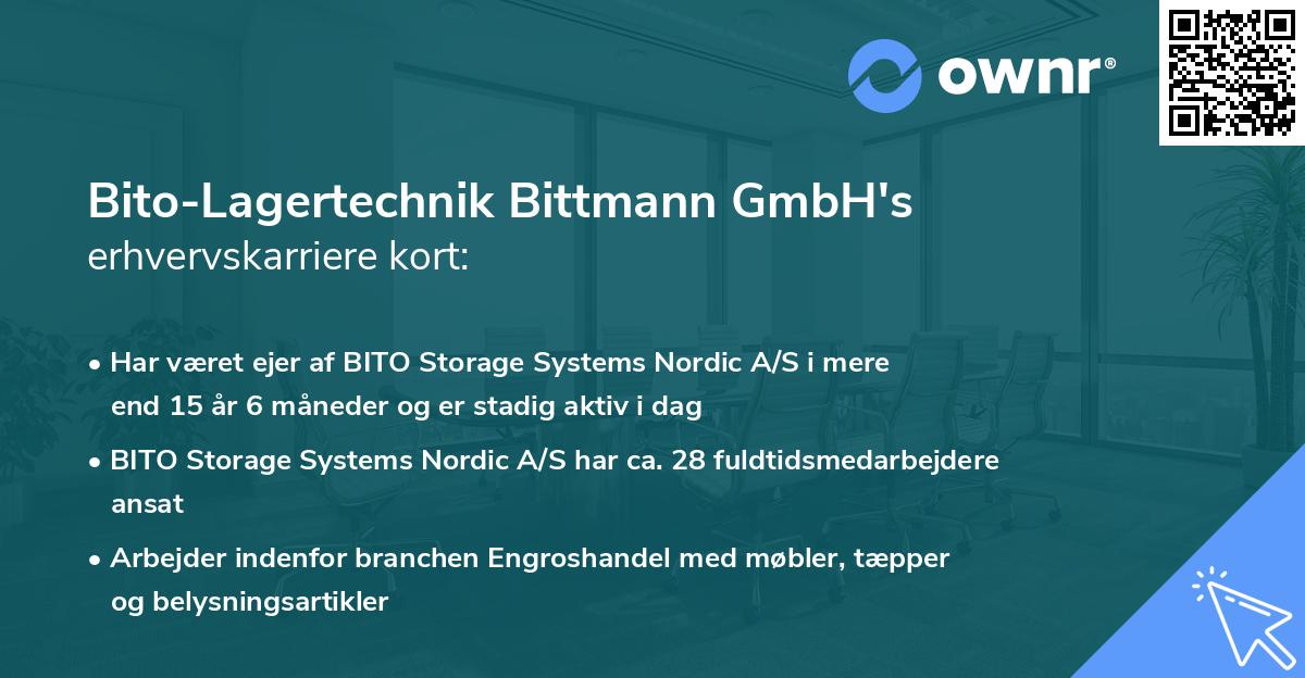 Bito-Lagertechnik Bittmann GmbH's erhvervskarriere kort