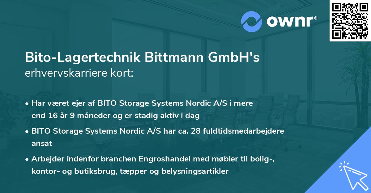 Bito-Lagertechnik Bittmann GmbH's erhvervskarriere kort