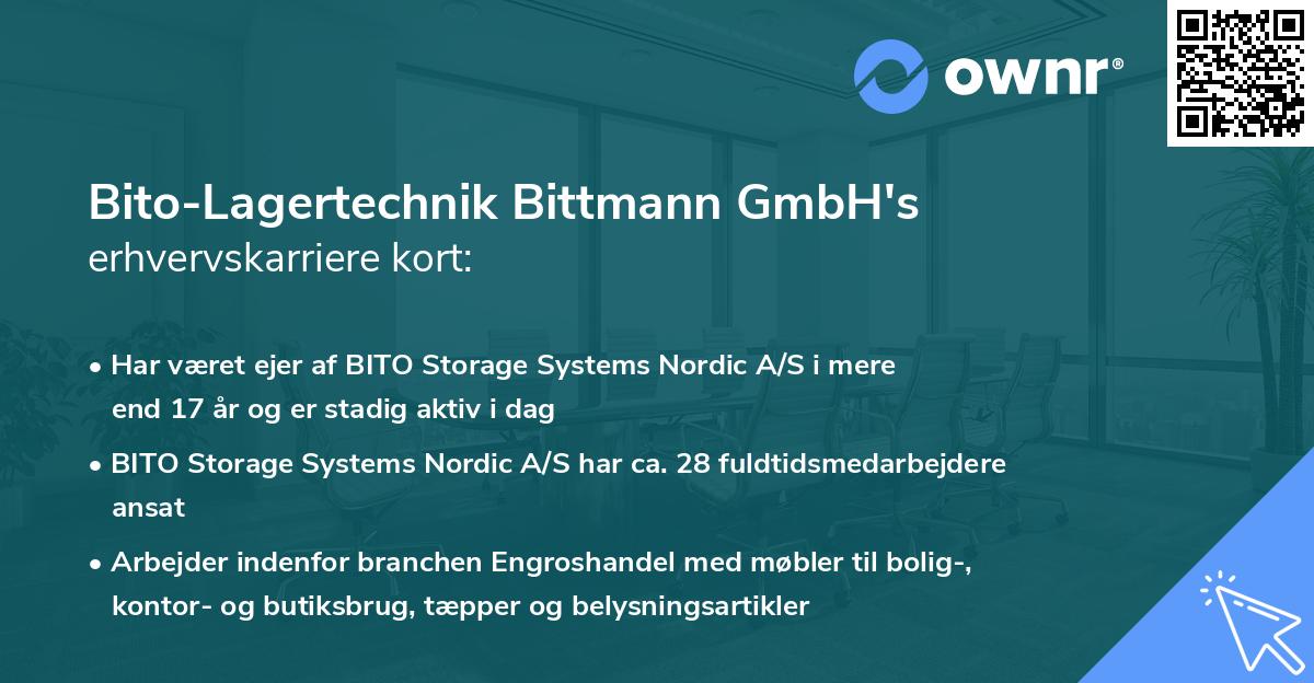 Bito-Lagertechnik Bittmann GmbH's erhvervskarriere kort