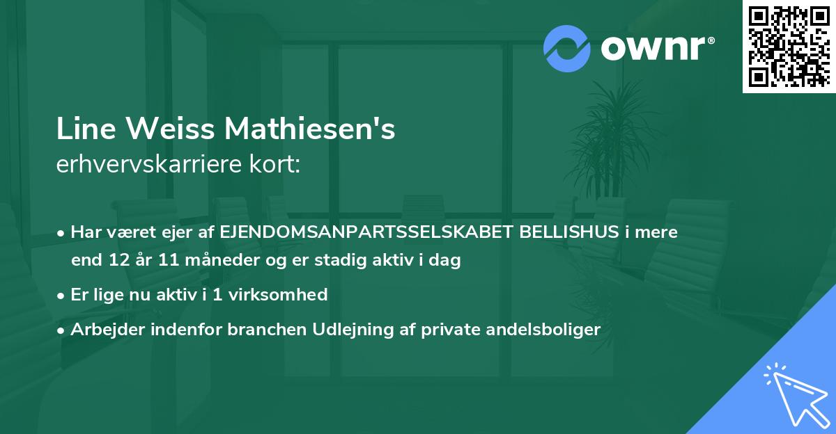 Line Weiss Mathiesen's erhvervskarriere kort