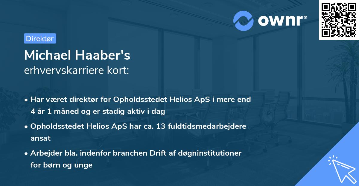Michael Haaber's erhvervskarriere kort