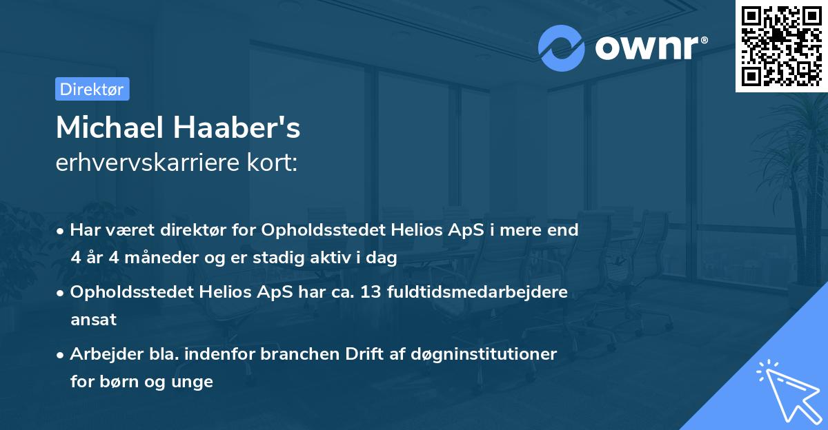 Michael Haaber's erhvervskarriere kort