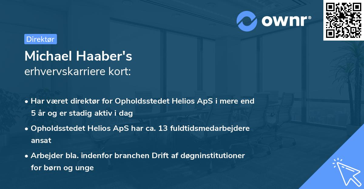 Michael Haaber's erhvervskarriere kort
