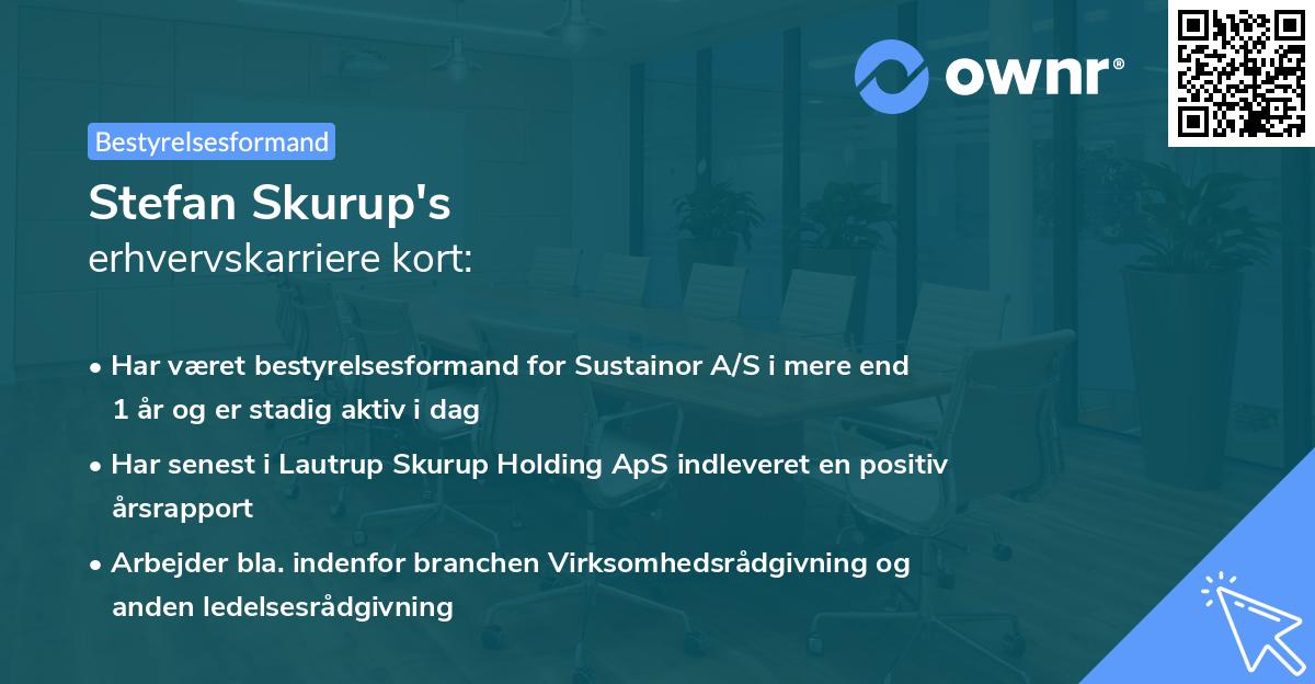 Stefan Skurup's erhvervskarriere kort