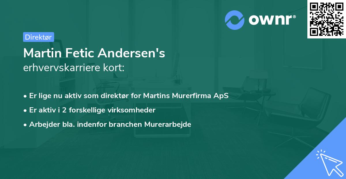 Martin Fetic Andersen's erhvervskarriere kort