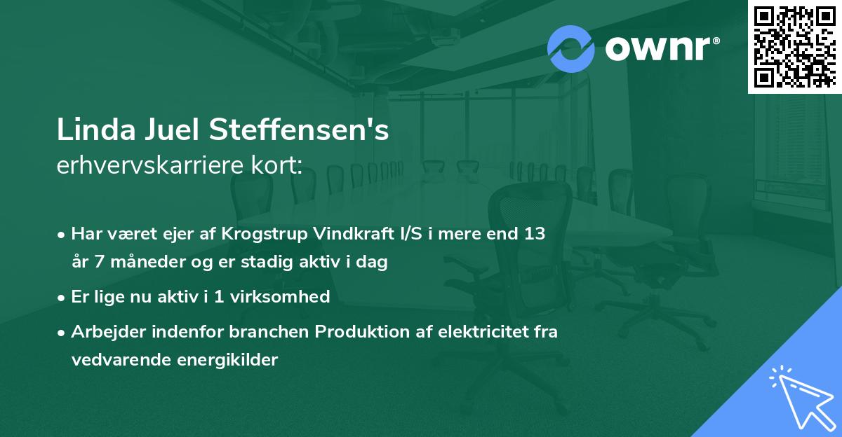 Linda Juel Steffensen's erhvervskarriere kort