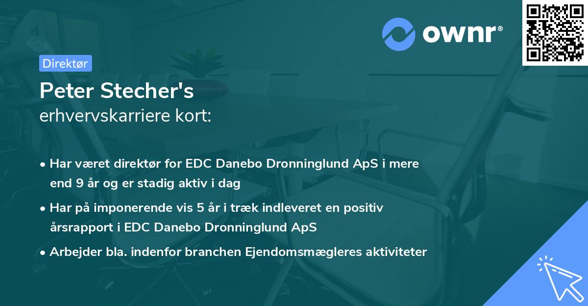 Peter Stecher's erhvervskarriere kort