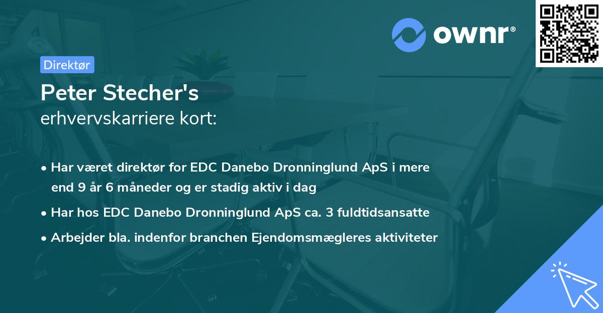 Peter Stecher's erhvervskarriere kort