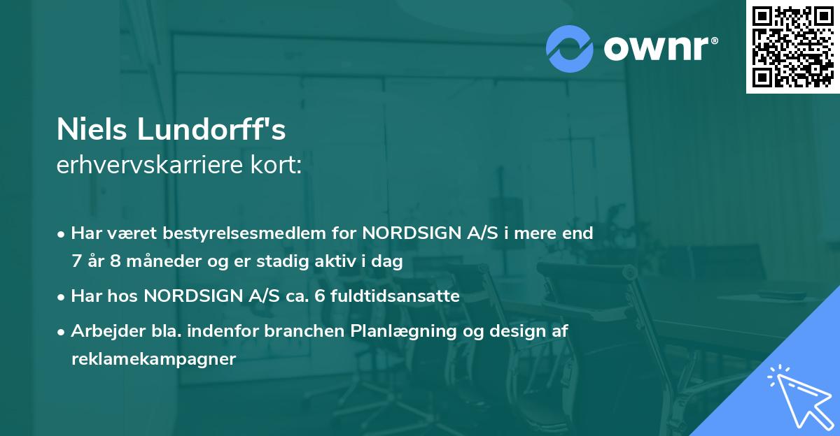 Niels Lundorff's erhvervskarriere kort