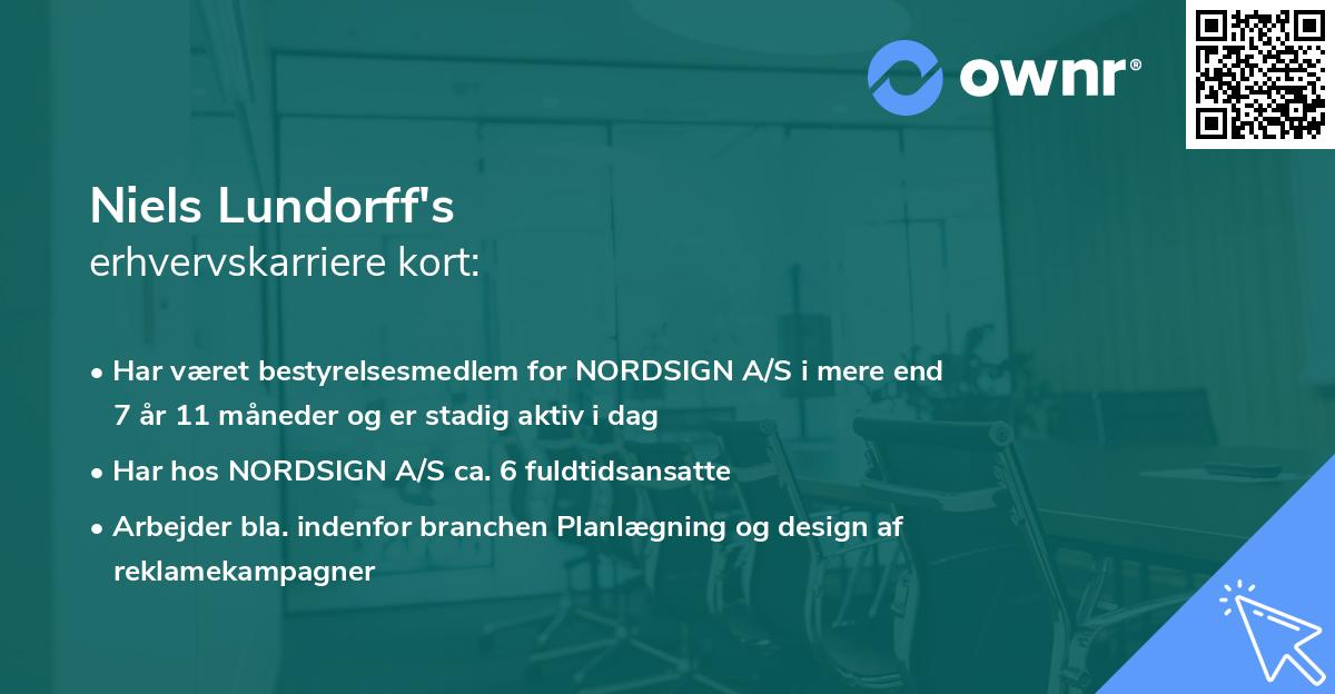 Niels Lundorff's erhvervskarriere kort