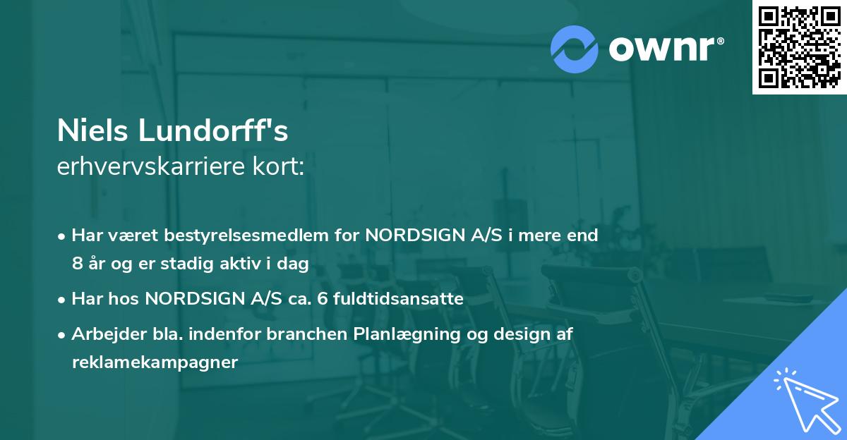 Niels Lundorff's erhvervskarriere kort