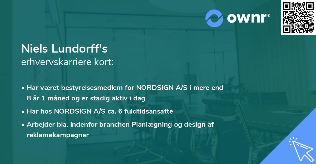 Niels Lundorff's erhvervskarriere kort